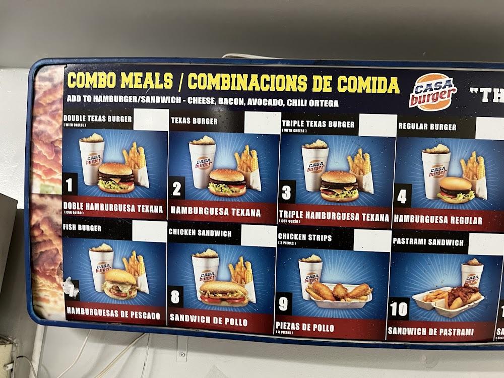 Casa Burger Drive-In Menu image 2