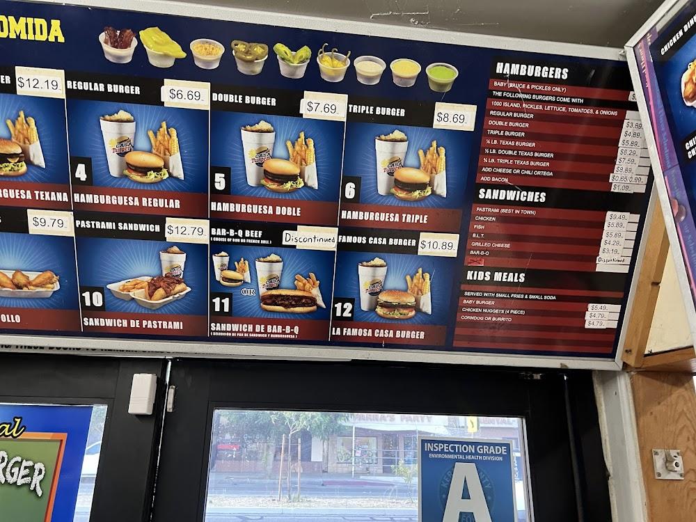 Casa Burger Drive-In Menu image 3